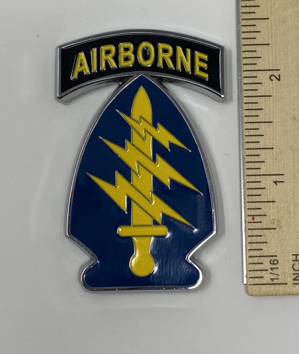Chrome Special Forces Patch and Tab Set Car Badge - Image 9