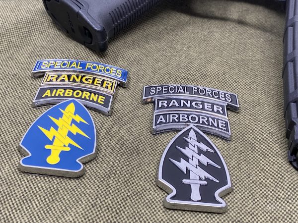 Chrome Special Forces Patch and Tab Set Car Badge - Image 6