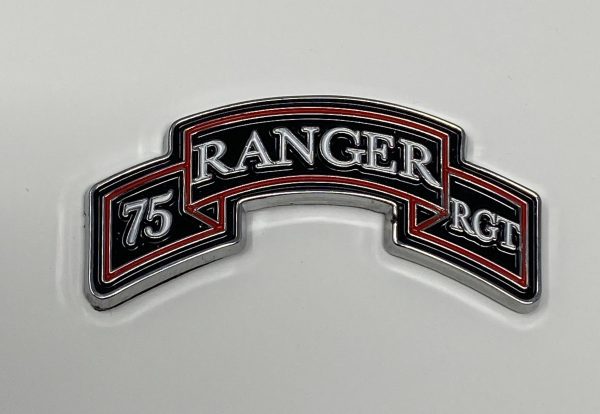 Ranger Scroll 75th Ranger Regiment version- Color 2.5" Car Badge