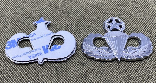 US Army Jump Master Wings Car Badge with 3M Back - Image 5
