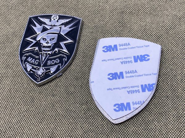 MACVSOG - Chrome 3.5" Chrome and black car badge - Image 5