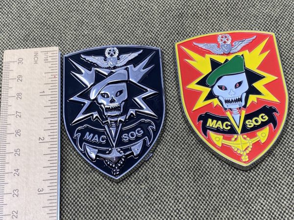MACVSOG - Chrome 3.5" Chrome and black car badge - Image 4