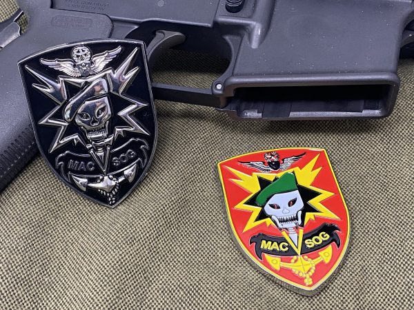 MACVSOG - Chrome 3.5" Chrome and black car badge - Image 3