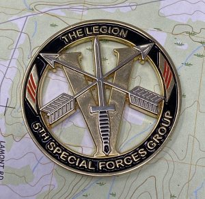 5th Group “Legio V” Cutout Challenge Coin 2"
