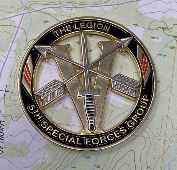 5th Group “Legio V” Cutout Challenge Coin 2"