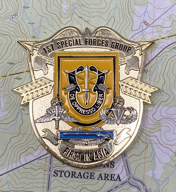 1st Special Forces Group Challenge Coin- SF Crest 2 1/2 Inch