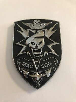 MACVSOG - Chrome 3.5" Chrome and black car badge