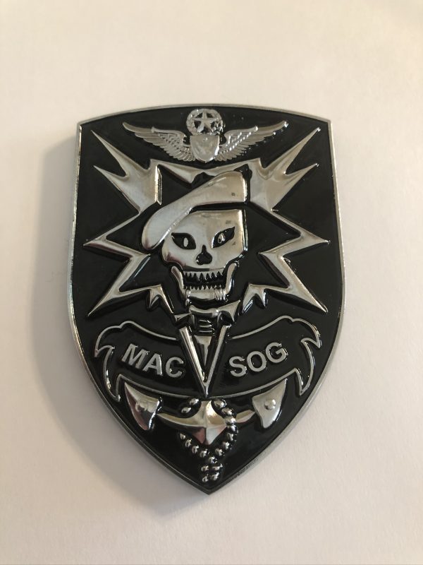MACVSOG - Chrome 3.5" Chrome and black car badge