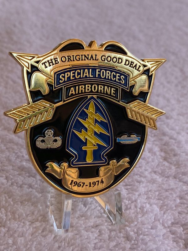46th Special Forces Company Series 3 Coin, 2.5" Gold - Image 2
