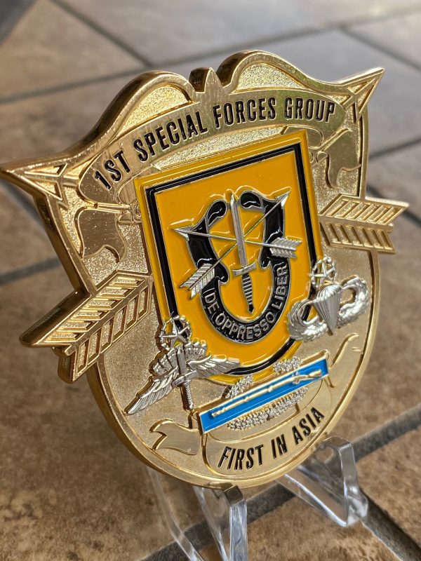 1st Special Forces Group Challenge Coin- SF Crest 2 1/2 Inch - Image 4