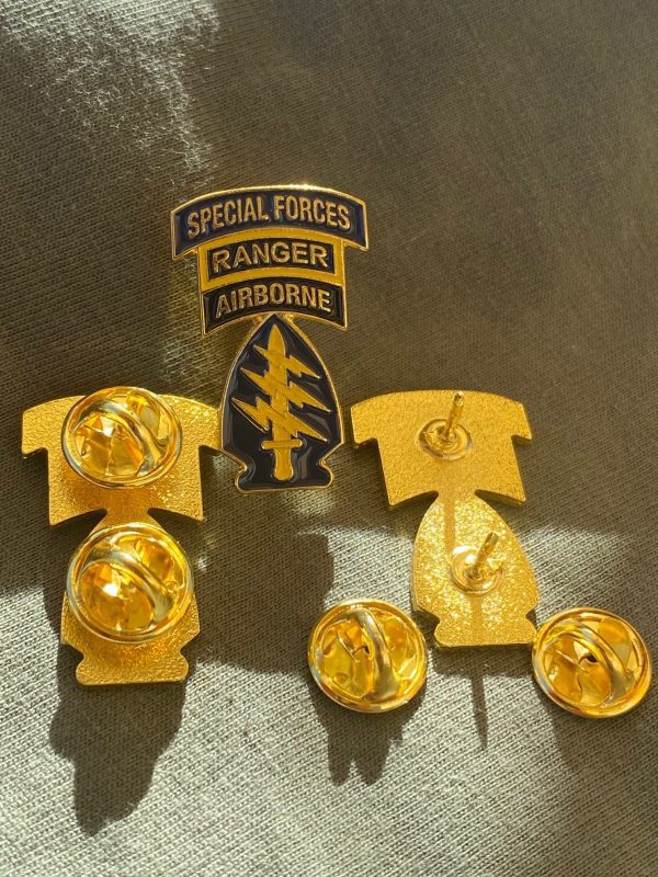 Special Forces FULL COLOR SSI, SF Tab, Ranger Tab Pin "Triple Canopy" - Image 5