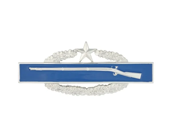 Army Combat Infantry Badge (CIB) 2nd Award- Dress Pin Miniature Silver Oxidized