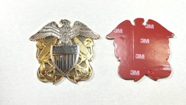US Navy Officers Crest Car Badge - Image 3