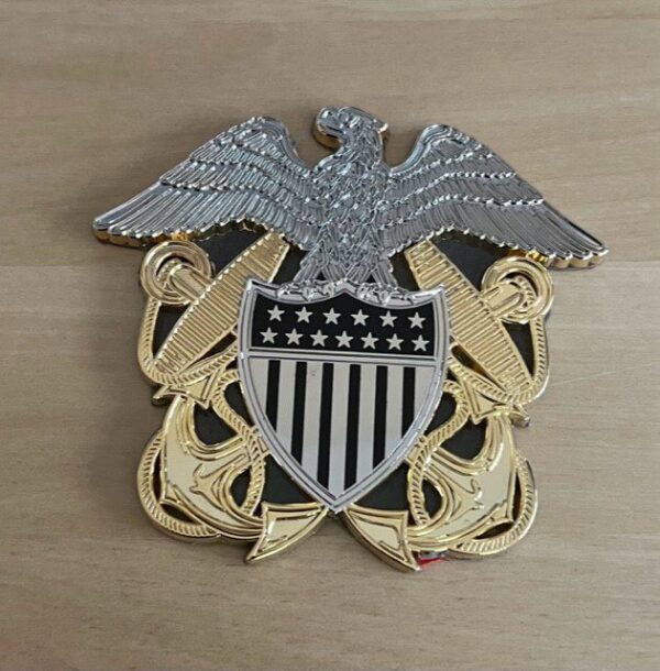 US Navy Officers Crest Car Badge