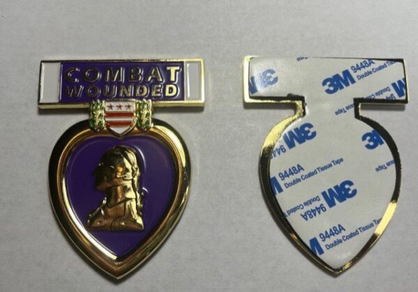 Purple Heart Car Badge - Image 3