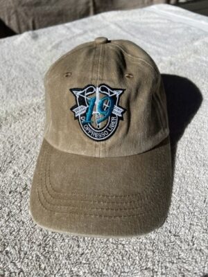 19th SFG (A) SF Crest with "19" Low Pro Baseball Softstyle Cap- Khaki