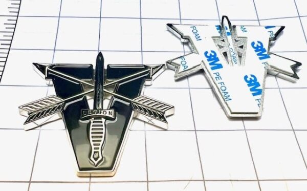 5th Special Forces Group (A) "LEGION" Car Badge all Black no stripes - Image 2