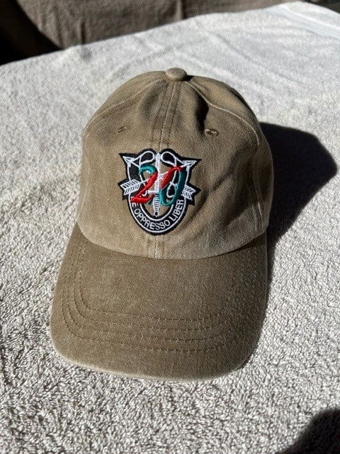20th SFG (A) SF Crest with "20" Low Pro Baseball Softstyle Cap- Khaki