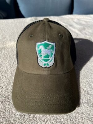 10th SFG (A) Trojan Horse Trucker Hat - Military Green and Black Mesh