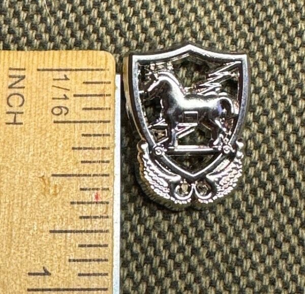 Trojan Horse 3/4" silver cutout pin - Image 4