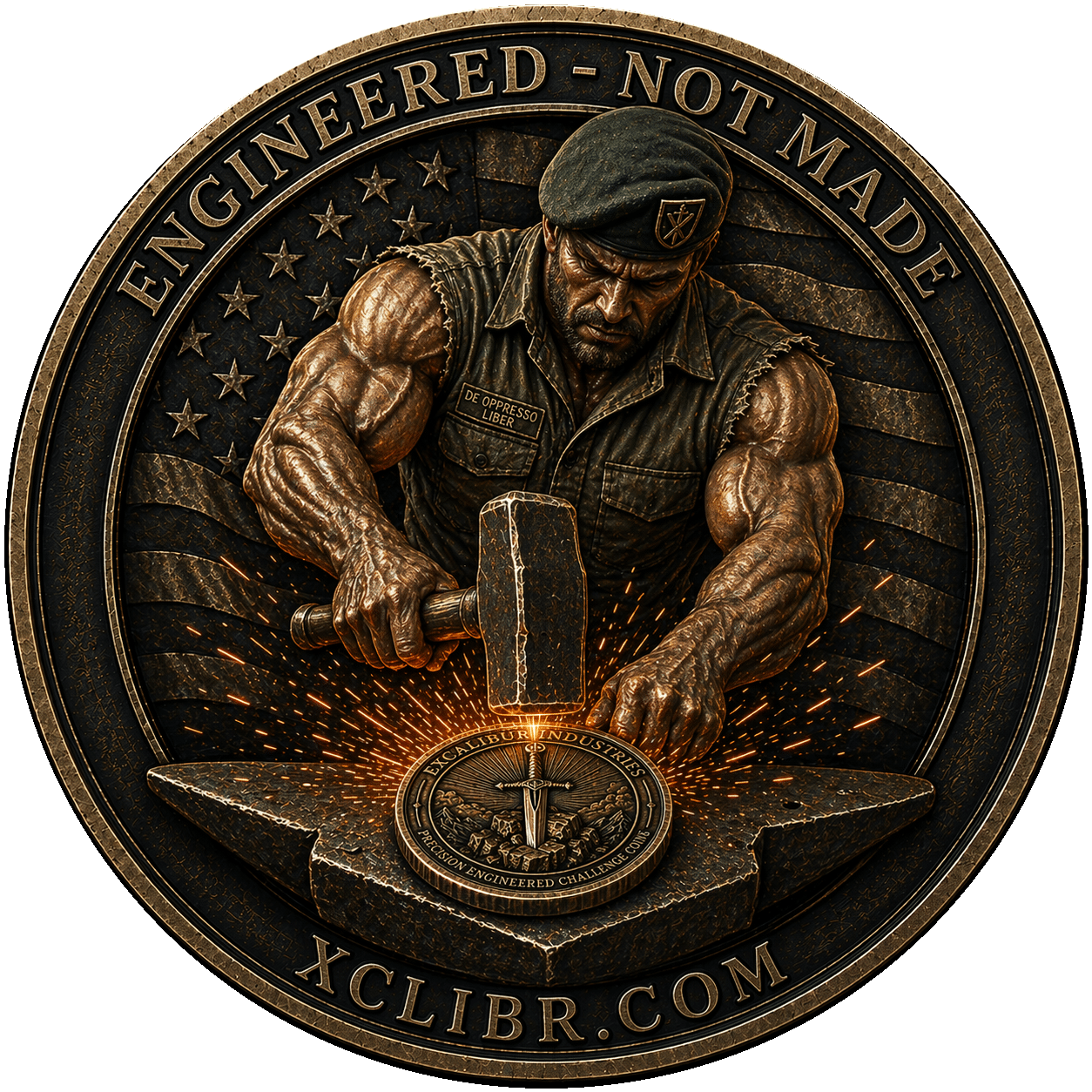 Excalibur Industries challenge coin